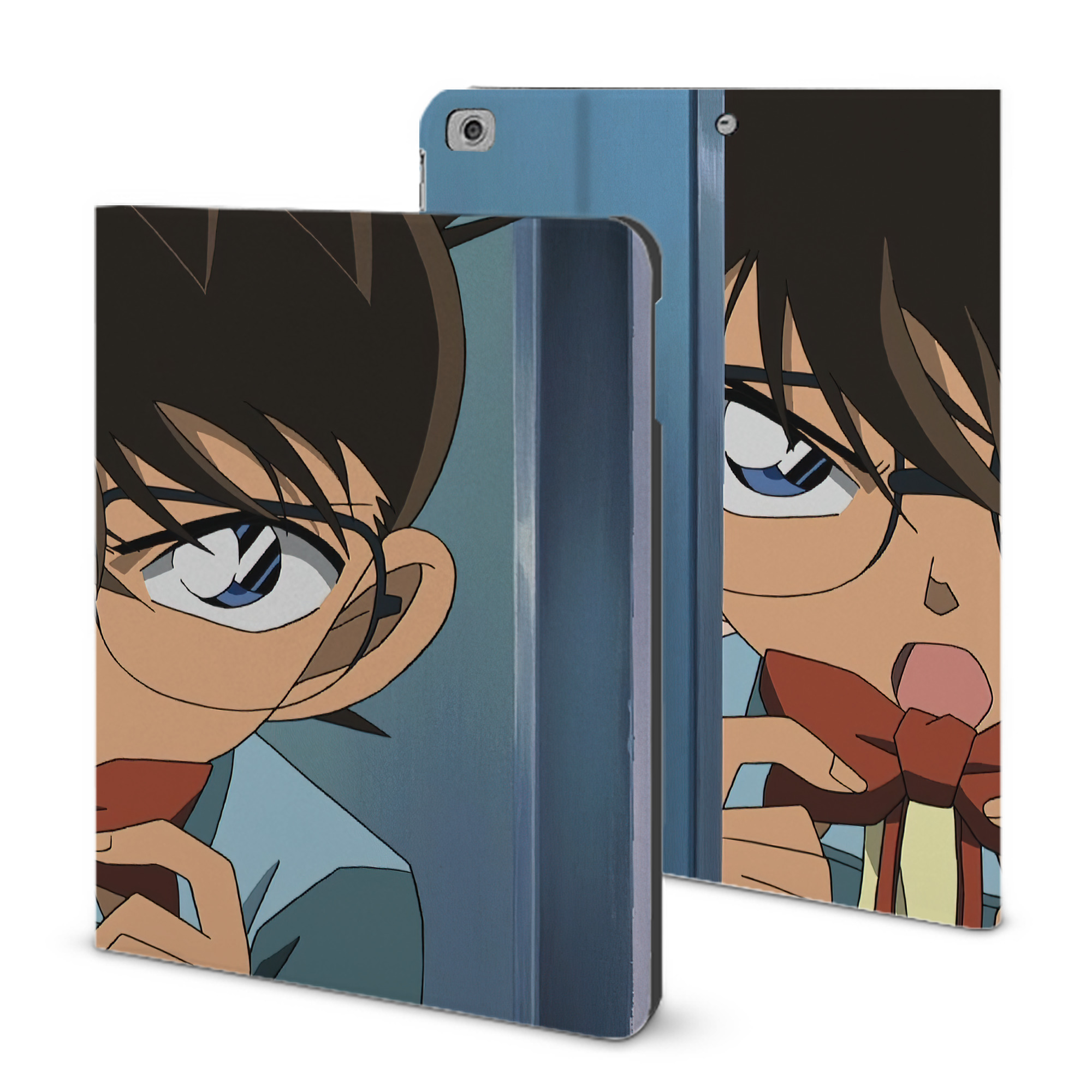 （画像用） 名探偵コナン Detective Conan IPad ケース ブック型 PUレザー TPU 耐衝撃 軽量 薄型 ペン収納なし 全面保護 IPad 各モデル対応